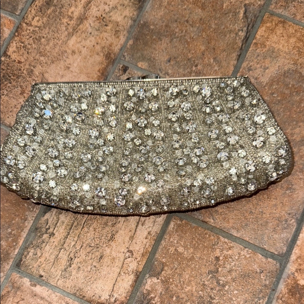 Nordstrom Silver Rhinestone Clutch